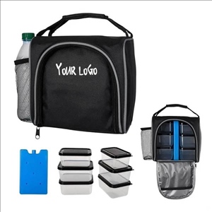 Meal Prep Bag Insulated Lunch Cooler With Container Set
